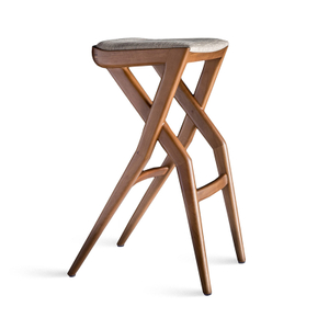 BaSt-0013 , Running bar stool , Engineering solid wood without backrest
