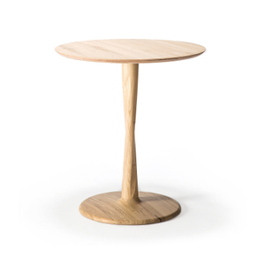 Desk-0016, Round Torsion Dining Table, Engineering solid wood