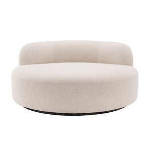 SoBe-0003, rounded lines sofa dormeuse, Solid wood frame & High density sponge